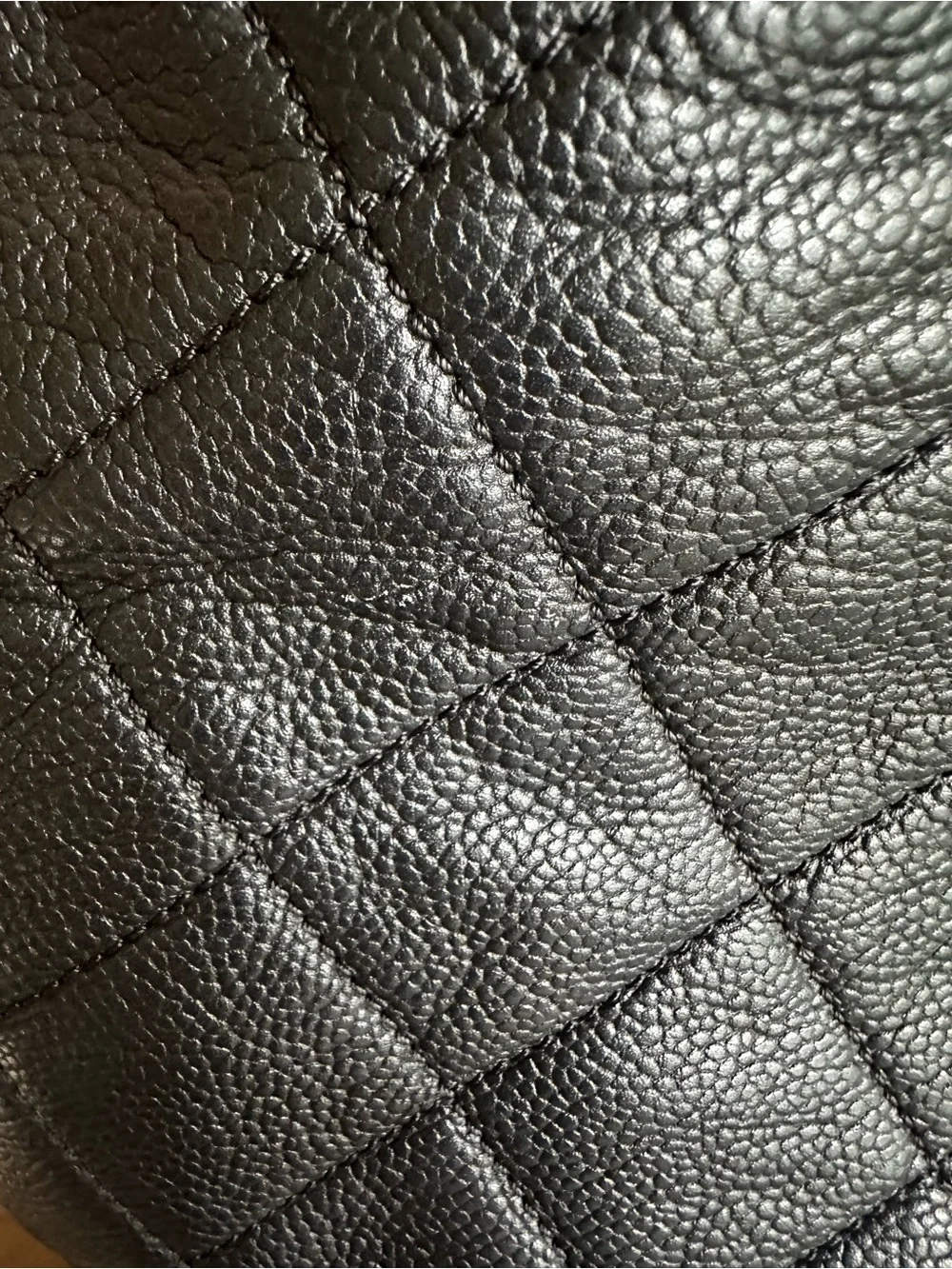 CHANEL Black Quilted Caviar Leather Timeless Expandable Tote Vintage Rare